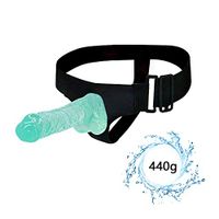 Over Size Strap-on Big Thick Silicone Massager 9 Inch (Green)
