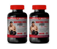 Muscle Builder Supplements for Men - Increase Stamina for Men - Bodybuilding Pills for Men - Premium Herbal Supplements - Alpha lipoic Acid Capsules - tongkat ali Root Capsules - 2 Bottles