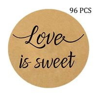 Valentine's Day Stickers,Wedding Stickers,96Pcs Love is Sweet Sticker,Perfect for Party Favors (5cm)