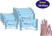 Alcohol Disinfectant Wipes,Wet Wipes 75% Alcohol (10pack,100 Wipes)