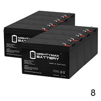 Mighty Max Battery 12V 7Ah Battery Replacement for APC SmartUPS RBC8 1400RMNET - 8 Pack Brand Product