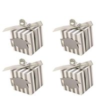 BESTOYARD 10PCS Graduation Candy Boxes Gift Boxes with Doctoral Cap Card Tag for Graduation Party Favors (Silver)