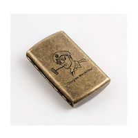 MUZIWENJU Cigarette Box Mini Portable Simple Retro Cigarette Case Personality Creative Men and Women Stainless Steel Cigarette Case Creative Gift Can Accommodate 12 Cigarettes