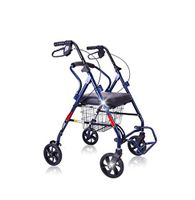 Walker, Old Man Shopping Cart Walker Pulley Elderly Small Cart Foldable with Seat Widening Thick Type Thread Reinforce Solid Wheel Push Wheelchair