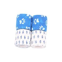 POPETPOP 4 Rolls Cohesive Bandages Self Adherent Wrap Tape Stretch Athletic Strong Elastic First Aid Tape for Pets