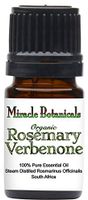 Miracle Botanicals Organic Rosemary Verbenone Essential Oil - 100% Pure Rosmarinus Officinalis Verbenone - Therapeutic Grade (5ml)