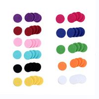 12 Colors Round Essential Oil Diffuser Locket Necklace Refill Pads Aromatherapy Diffuser Necklace Replacement Pads Dia.22mm(7/8") (60)