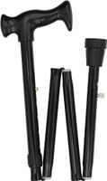 Black Adjustable Folding Retractable Ice Tip Orthopedic Handle Cane