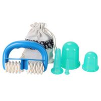 GEEFSU-Silicone Cupping Vacuum Therapy Massage Cups,Anti Aging Facial Massager - Green Suction Cellulite Cup