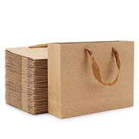 Kraft Paper Bags, Eusoar 50pcs 12.5" x4.5'' x11'' Shopping Paper Bags with Handles, Brown Kraft Paper Bags, Retail Handle Bags, Merchandise Bags, Wedding Party Bags