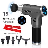 *Sales* MAXFIT Electric Handheld Massage Device, Percussion Muscle Massager, Percussive Massage Gun [6 Pro Attachment and 2 Free Resistance Bands]