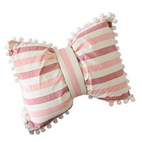 Rosiest Body Pillow Super Soft Cotton Bow Knot Cushion Bolster Pillow Cozy Wrinkle Fade Stain Resistant Sofa Back Cushion for Home (38x28cm) (Organe)