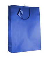 12-PC Solid Color Gift Bags, Matt Laminated, Dark Blue Color