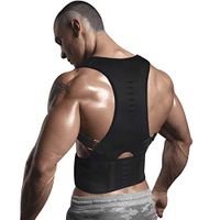 Magnetic Back Braces for Back Pain - Adjustable Posture Corrector for Men & Women - 2 Steel Bone Provides Lumbar Support - Corrective Posture & Relieve Fatigue (Black, X-Large)