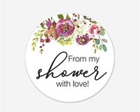 from My Shower with Love Stickers, Baby Shower and Bridal Shower Event Favor Labels (#379-031)