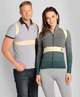 BeFit24® Posture Corrector for Women and Men Under Clothes - Back Straightener & Shoulder Support Brace - Slouch and Hunchback Prevention - Neck and Clavicle Pain Relief [ Size 2 - Beige ]