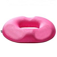 Hip Cushion, Memory Foam Seat Cushion and Lumbar Support for Car Office Computer Chair Wheelchair Perfect for Your Office Desk Chair,17.7" x 16" x 2.8",Rose red