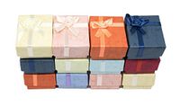 8 Pieces Flower Bow Tie Stud Earring Gift Box with Rose-Bug Bow on top. 1 3/4 x 2 x 7/8 (44 x 51 x 22mm)