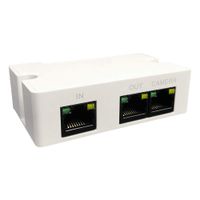 LINOVISION Mini Passive 2 Port POE Switch, IEEE 802.3af/at POE Extender, POE Repeater, Ethernet Splitter, Powering 2 POE Devices (IP Camera) Over One Cat5/6 Cable
