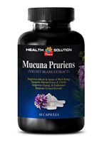 Mood Enhancing Supplements - MUCUNA PRURIENS - Velvet Beans Extract - Velvet Beans Extract - 1 Bottle 60 Capsules