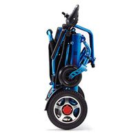 OJBK Lightweight Folding Carry Electric Wheelchairs, Durable Wheelchair,Safe and Easy to Drive for Extra Comfort, Blue,Blue