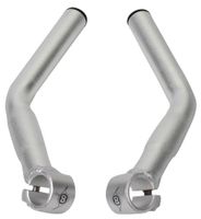 Origin8 Compe Lite Bar End, Long, Silver