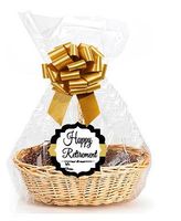 Happy Retirement 2Pack Designer Cello Bags/Tags/Bows Cellophane Jumbo Gift Basket Packaging Bags Flat 30" x 40"