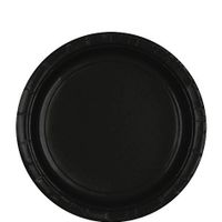 Round Paper Plates | 20ct (7 inch, Jet Black)