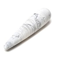 Yujianni Natural Quartz Crystal Massage Stick Massage Wand, 4" Long (white turquoise)