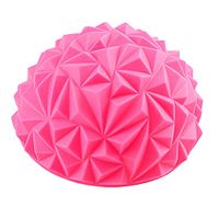 CapsA Muscle Max Massage Ball Balancing Pods Half Round Yoga Balance Massager Ball for Children and Adults Gear Massage Balls Compact Portable Therapist (Pink)