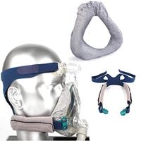 Kontact Full Face CPAP Mask Liners and Headgear Strap Covers Washable Soft Sleep Mask Protector System Prevents Pressure Lines and Air Leaks for a Comfortable Nights Sleep