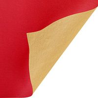 Jillson & Roberts Bulk Gift Wrap, Two-Sided Kraft Red & Gold, 1/4 Ream 208' x 30"