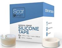 Scar Bandit Soft Silicone Gel Tape 1.57 X 118 in|Trim-to-size| Fixation| C Section,Keloid, Surgery, Burn, Acne Scar formation Treatment| 100% Medical-Grade Silicone|Latex-free (1.57 X 118 in)