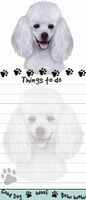 "Poodle Magnetic List Pads" Uniquely Shaped Sticky Notepad Measures 8.5 by 3.5 Inches