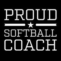 Proud Softball Coach Star Vinyl Decal Sticker | Cars Trucks Vans Windows Walls Cups Laptops | White | 5 X 3.9 Inches | KCD2011