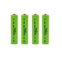AAA 1.2V Ni-MH Rechargeable Battery 1000mAh Button Top Battery for Solar Lighting 4Pcs
