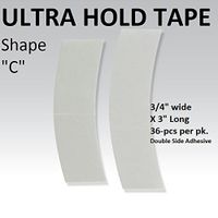 Ultra Hold Adhesive Support Tape Contour Shape C 36PCS by Walker Tape