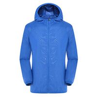 Amlaiworld Men Women Plus Size Tops Casual Jackets Windproof Ultra-Light Rainproof Windbreaker Top Blue