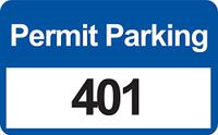 Brady 96249 Self-Adhesive Vinyl Bumper Decals, Blue