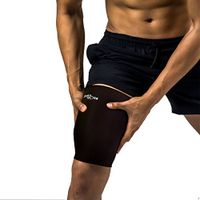 URAKN SPORTS Neoprene Thigh Sleeve Black, Waterproof Thigh Compression Sleeve, Recovery and Support for Quadriceps and Hamstrings, Running Tennis Crossfit Soccer Water Sports (XL)