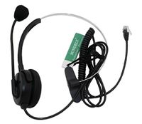 SUNDELY Single Ear Boom Mic Headphone 4-pin RJ9 Modular Connector for General Electric GrandStream Hybrex Intertel Interquartz Iwatsu Lazerbuilt MITEL NEC Orchid PLT Plantronics Telephone/IP Phone