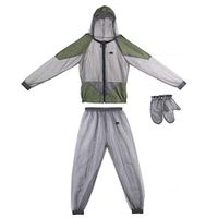 Jiaboyu High Density Net Yarn Mesh Insect Protective Suit Lightweight Anti-Mosquito Suit Portable Outdoor for Fishing Hiking Camping Gardening -M