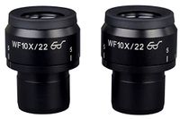 OMAX 2 WF10X/22 Widefield Eyepieces for Microscope 30.0mm w Adjustable Diopter