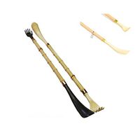 2 New Long 20" Shoehorn Back Scratcher Reach Shoe Horn Hand Bamboo Massager Gift