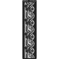 CrafTreat Stencil - Lace Border2 - Reusable Painting Template for Journal, Notebook, Home Decor, Crafting, DIY Albums, Scrapbook and Printing on Paper, Floor, Wall, Tile, Fabric, Wood 3x12 inches