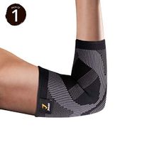 Kuron Store X-Hero High Support Elbow Tendinitis Compression Sleeve Comfy Elastic Brace Joint Muscle Protection Arthritis Injury Pain Relief Fitness Training Sports Accessories, 1 Pack Count L Black