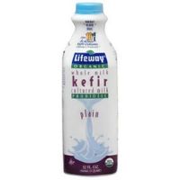 Lifeway Organic Probiotic Whole Milk Plain Kefir, 32 Ounce -- 6 per case.
