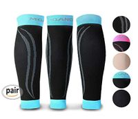 Calf Compression Sleeve, 1 Pair Unisex, Strong Calf Support 20-30mmHg, Best for Calf Pain & Swelling Relief, Shin Splint, Varicose Veins, Muscle Recovery, Travel, Nursing, Running, Cycling, Blue L/XL