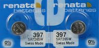 Renata 2 397 SR726SW Silver Oxide Zero Mercury Electronic Batteries