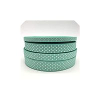 5Yards Grosgrain Ribbon Printing Polka Dot Hair Bow Party Christmas Wedding Decoration DIY Gift Wrapping,Cyan,20mm